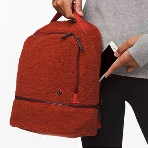 Lululemon Sherpa City Adventurer Backpack Rust Red OS – Like New